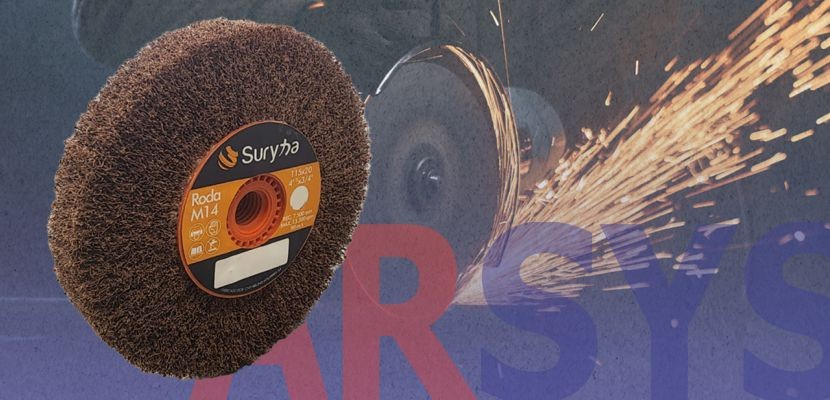 Roda 115x20 Manta Grão Médio Suryha: Acabamento Preciso em Superfícies Metálicas