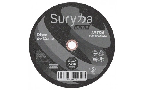 Disco de Corte 115 X 1.0 X 22 Inox/Aço Suryha Black